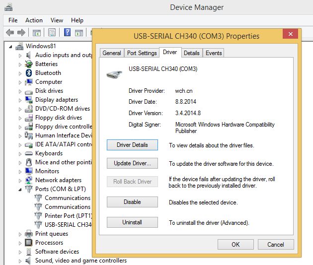 Usb Serial Controller   Windows 10 -  8